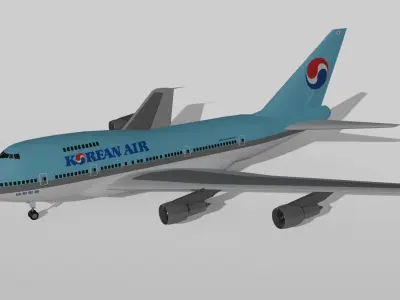 Korean Air 747SP Free 3D model