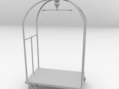 Hotel Luggage Cart 3D model