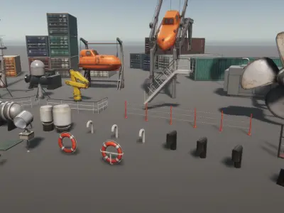 Ship Props Pack Low-poly 3D model