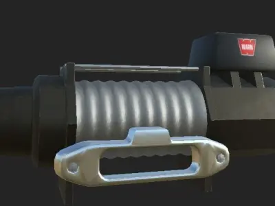 Low Poly Warn M12-S Winch Low-poly 3D model