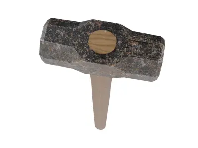 Mallet Sledge Hammer Low-poly 3D model
