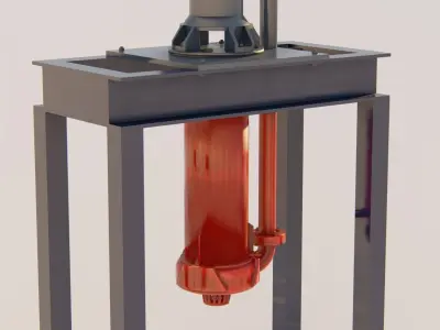 Vertical pump 3D Model 3D model