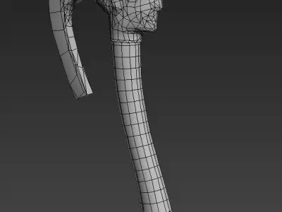 Battle Axe Low-poly 3D model 41