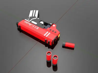 Sci fi Gun pistol Low-poly 3D model