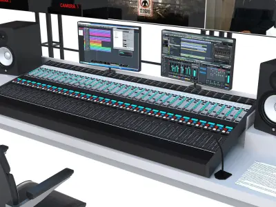 Television Broadcast Control Panel 3D model