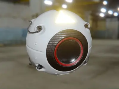 Drone Sci Fi Low-poly 3D model