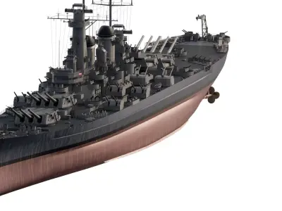 WW2 US NAVY Montana class battleship 3D model