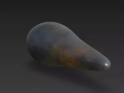 Sci-Fi Aerodynamic Drop Capsule - Industrial Rusty Metal Pod  3D model