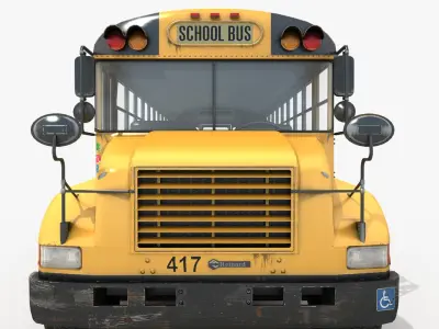 School bus 3D model 9