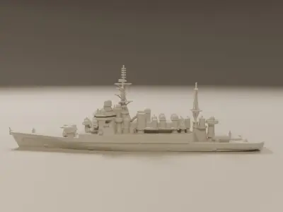 battle ship 3D print model