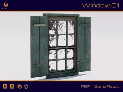 Window Low-poly 3D model purchase