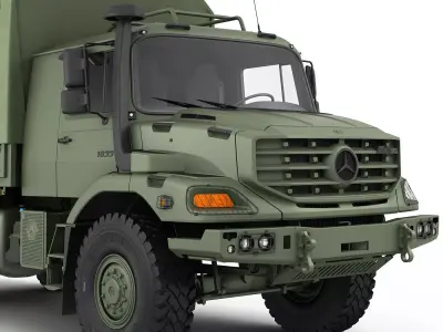 Mercedes Zetros Military 4X4 3D model