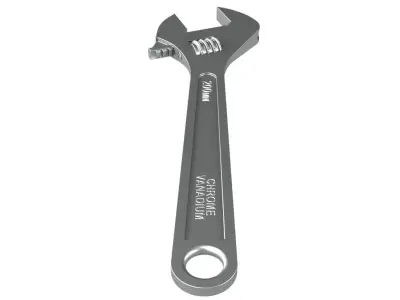 Adjustable Wrench 3D model shop