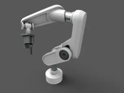 Robotic Arm Fixed Low-poly 3D model