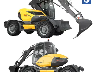 Excavator Mecalac 11mwr 3D model