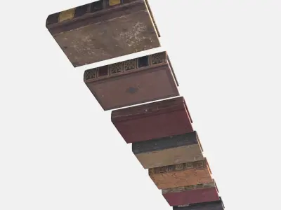 Old Antique Books Low-poly 3D model