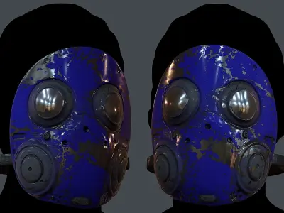 Gas mask helmet 3d model scifi  Low-poly 3D model order