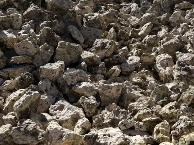  Mossy Limestone Rock Models Collection 
