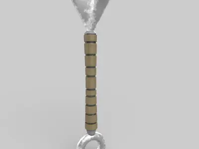 Kunai silver sword Low-poly 3D model