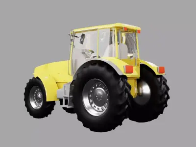 tractor Low-poly 3D model
