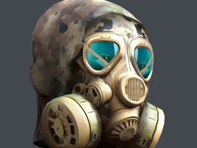 Helmet 3d model military combat Military scifi Low-poly 3D model buy