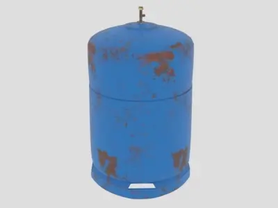 Rusty Gas cylinder 3D model
