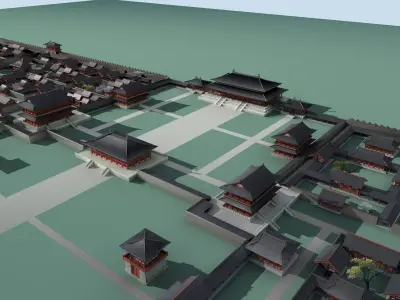 Chinese Style Architecture 3D model purchase