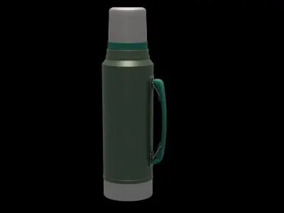 Vintage Thermos Low-poly 3D model