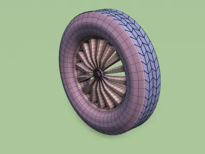 Tire with rim 3D model by surya-vardhan