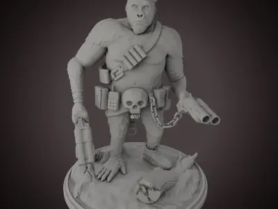 Battle monkey 3D print model