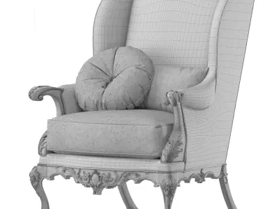 benjamin randolph french armchair art 732 3D model