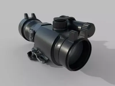 Aimpoint 2X scope  Low-poly 3D model