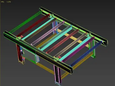 Plate conveyor line 3D model