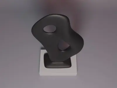 Contemporary Abstract Sculpture Low-poly 3D model