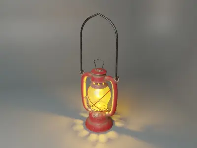 Old Dirty Lamp Low-poly 3D model