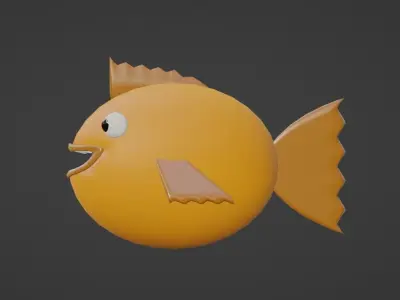 Round GoldFish 3D model