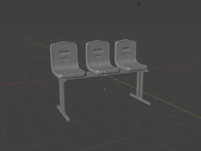 Waiting chair 05 3D model
