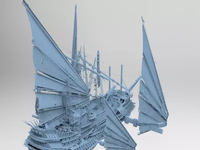 Great Khan defender ship 3D model