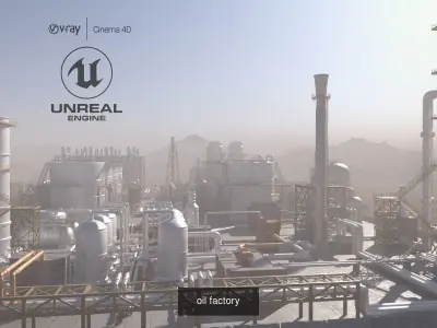 Four Factory 3D Model Pack