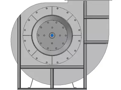 Industrial centrifugal fan 3D model