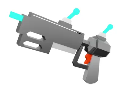 3d render science fiction blaster icon 3D model