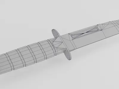 Low Poly Combat Knife  Low-poly 3D model