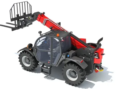 Telescopic Telehandler Forklift 3D model