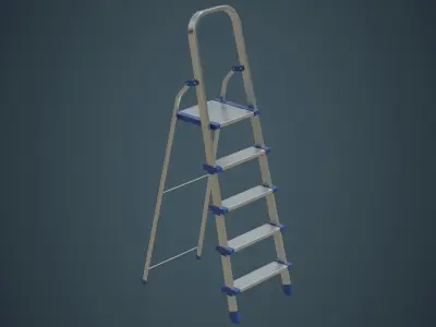 Step Ladder 4A Low-poly 3D model