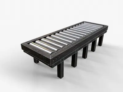 Production Line V3 Low-poly 3D model