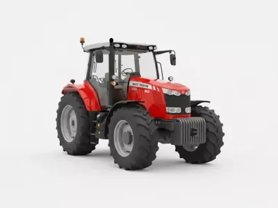 Massey Ferguson 5600 Series Modern Farm Tractor Low-poly 3D model