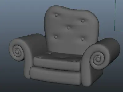 Armchair gingerbread chair 3D model