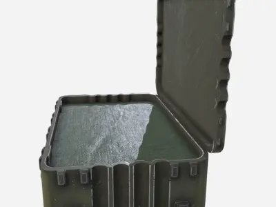 Military Pelican Case Low-poly 3D model
