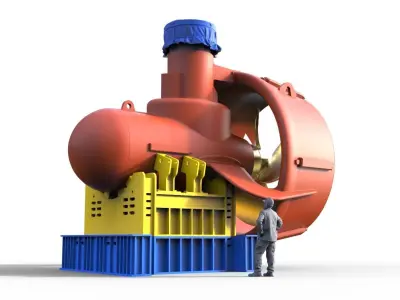 Schottel propeller for model ship as cargo 3D print model