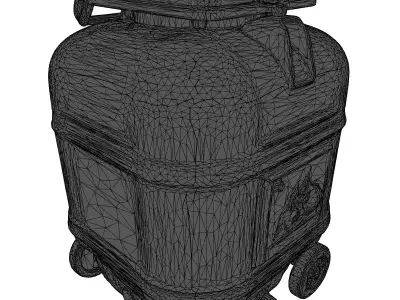 Mobile Biohazard Waste Barrel 3D model
